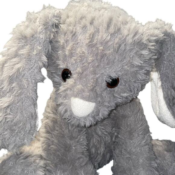 Walmart Plush Bunny Rabbit Curly Brown 10" Stuffed Animal Nursery Baby Shower - Picture 3 of 12